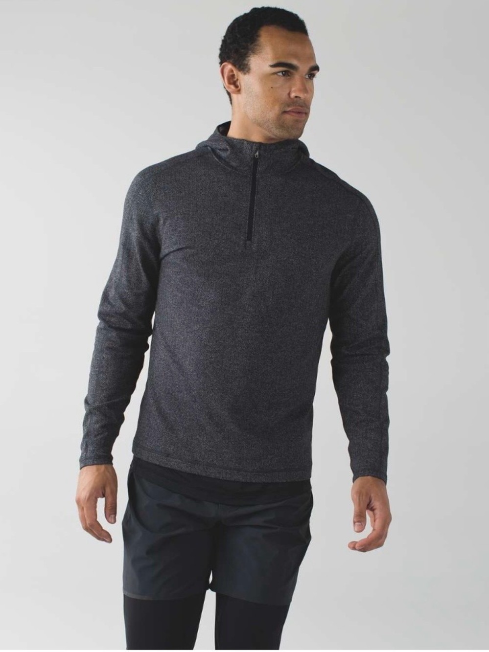 Lululemon Surge Warm Hoodie
Heathered Herringbone Black large EUC